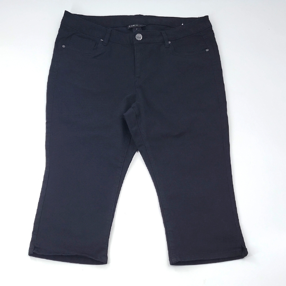 Lane Bryant Black Denim Stretch Capris NWOT
